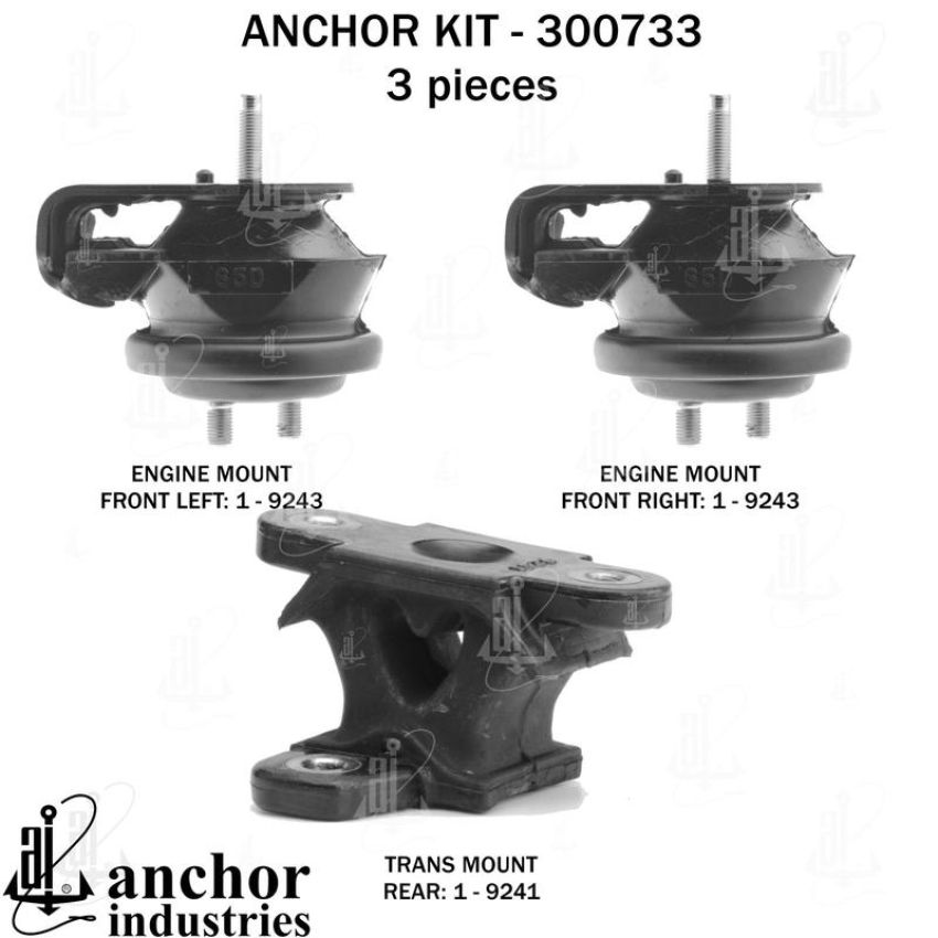 ANCHOR MOUNTS 300733 ENGINE MNT KIT