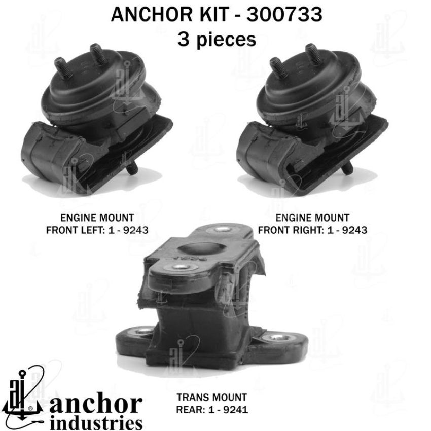 ANCHOR MOUNTS 300733 ENGINE MNT KIT