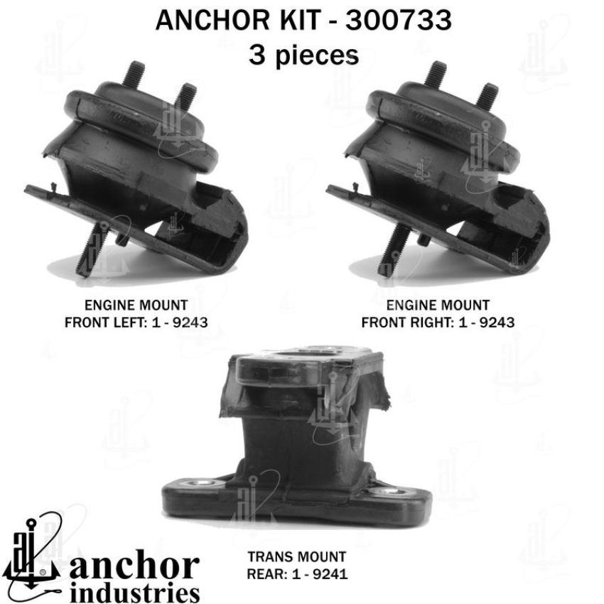 ANCHOR MOUNTS 300733 ENGINE MNT KIT