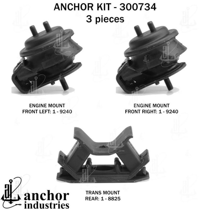 ANCHOR MOUNTS 300734 ENGINE MNT KIT