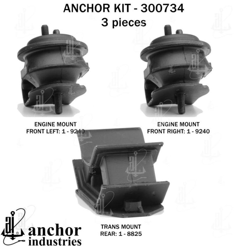 ANCHOR MOUNTS 300734 ENGINE MNT KIT