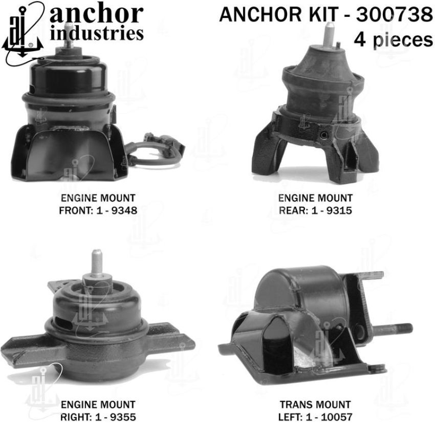 ANCHOR MOUNTS 300738 ENGINE MNT KIT