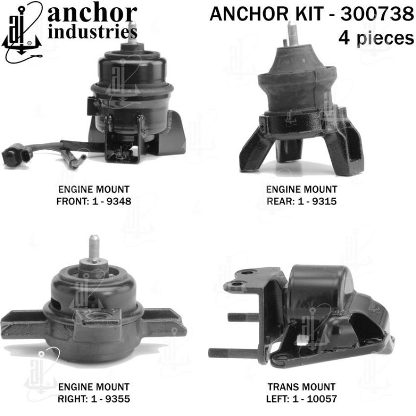 ANCHOR MOUNTS 300738 ENGINE MNT KIT