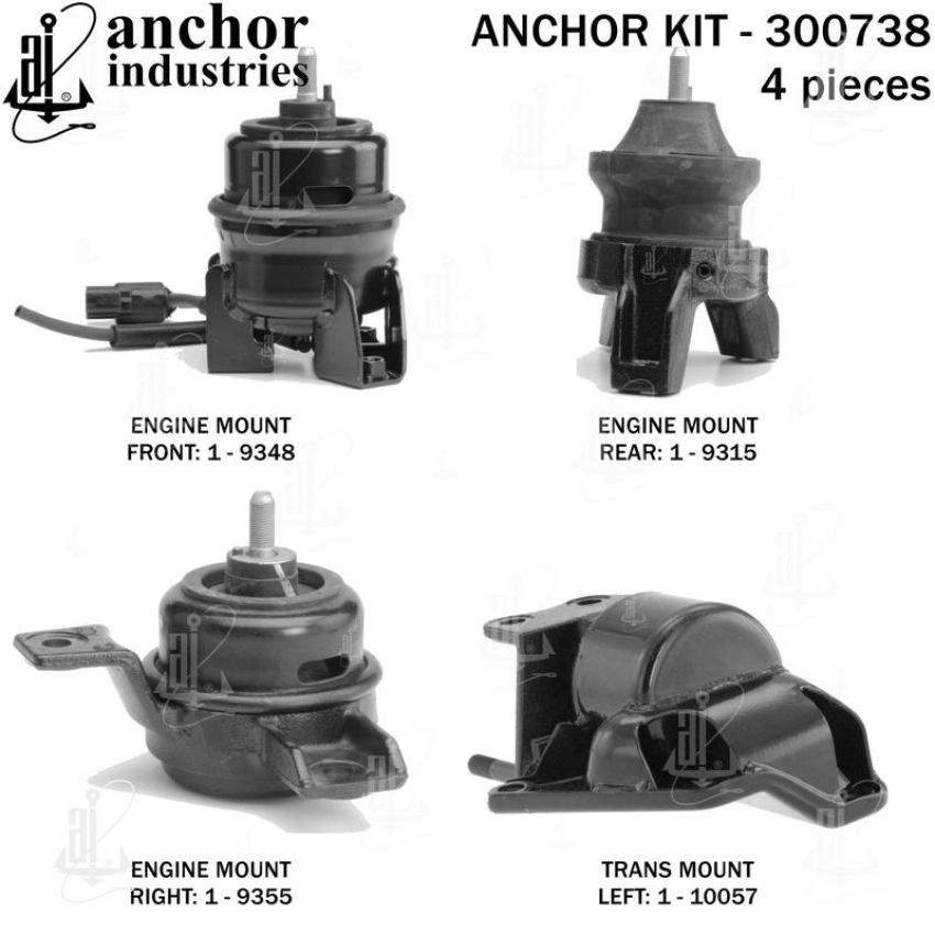 ANCHOR MOUNTS 300738 ENGINE MNT KIT