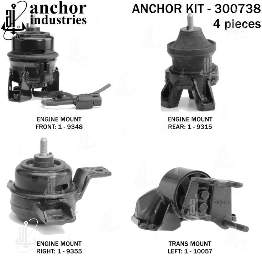 ANCHOR MOUNTS 300738 ENGINE MNT KIT