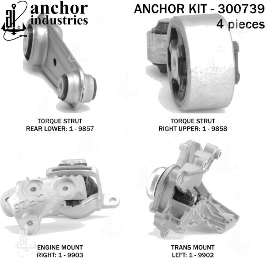 ANCHOR MOUNTS 300739 ENGINE MNT KIT