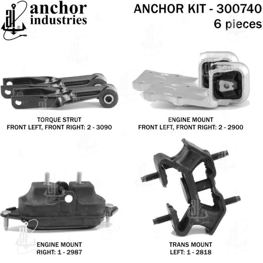 ANCHOR MOUNTS 300740 ENGINE MNT KIT