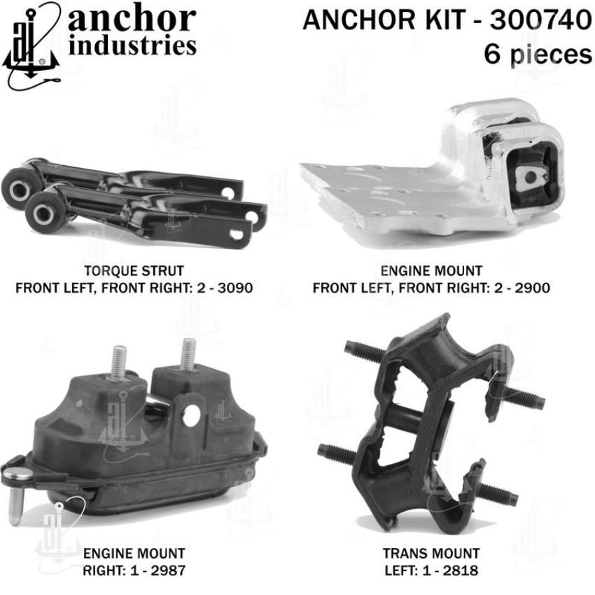 ANCHOR MOUNTS 300740 ENGINE MNT KIT