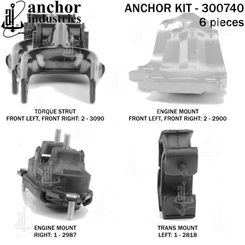 ANCHOR MOUNTS 300740 ENGINE MNT KIT