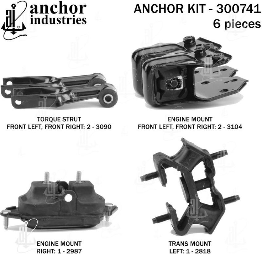 ANCHOR MOUNTS 300741 ENGINE MNT KIT