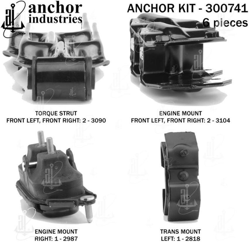 ANCHOR MOUNTS 300741 ENGINE MNT KIT
