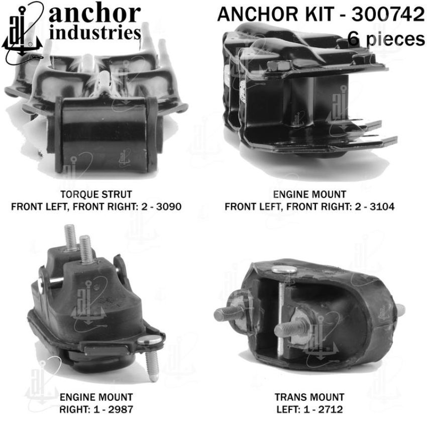 ANCHOR MOUNTS 300742 ENGINE MNT KIT