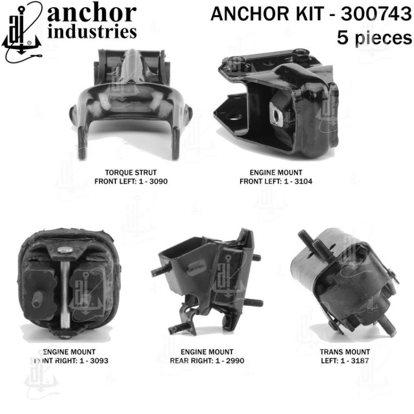 ANCHOR MOUNTS 300743 ENGINE MNT KIT