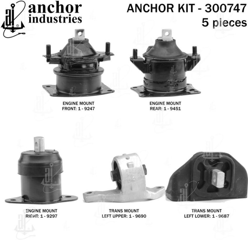 ANCHOR MOUNTS 300747 ENGINE MNT KIT