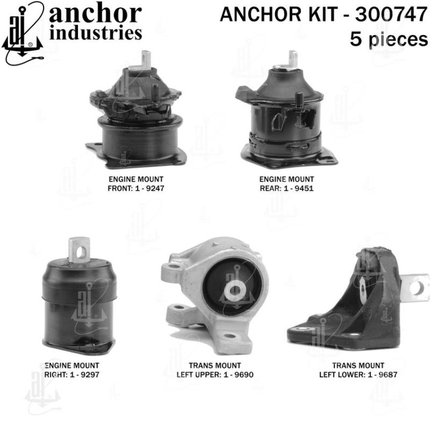 ANCHOR MOUNTS 300747 ENGINE MNT KIT
