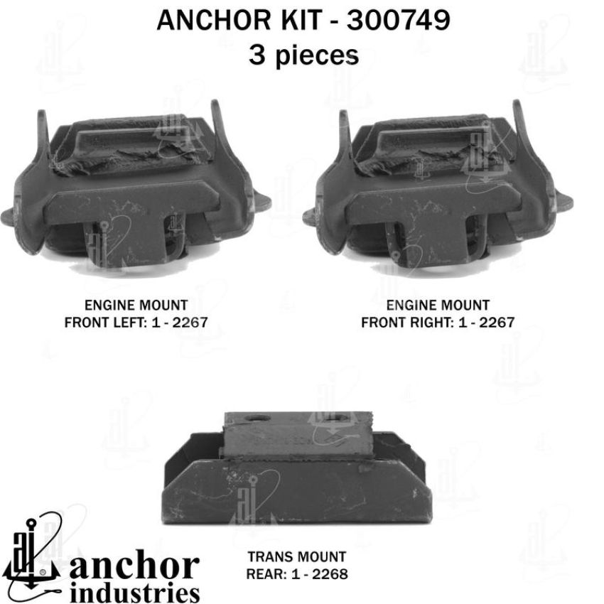 ANCHOR MOUNTS 300749 ENGINE MNT KIT
