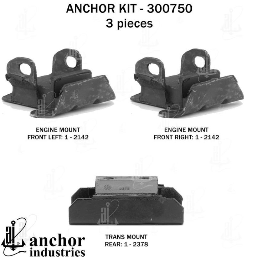 ANCHOR MOUNTS 300750 ENGINE MNT KIT