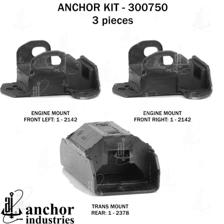 ANCHOR MOUNTS 300750 ENGINE MNT KIT