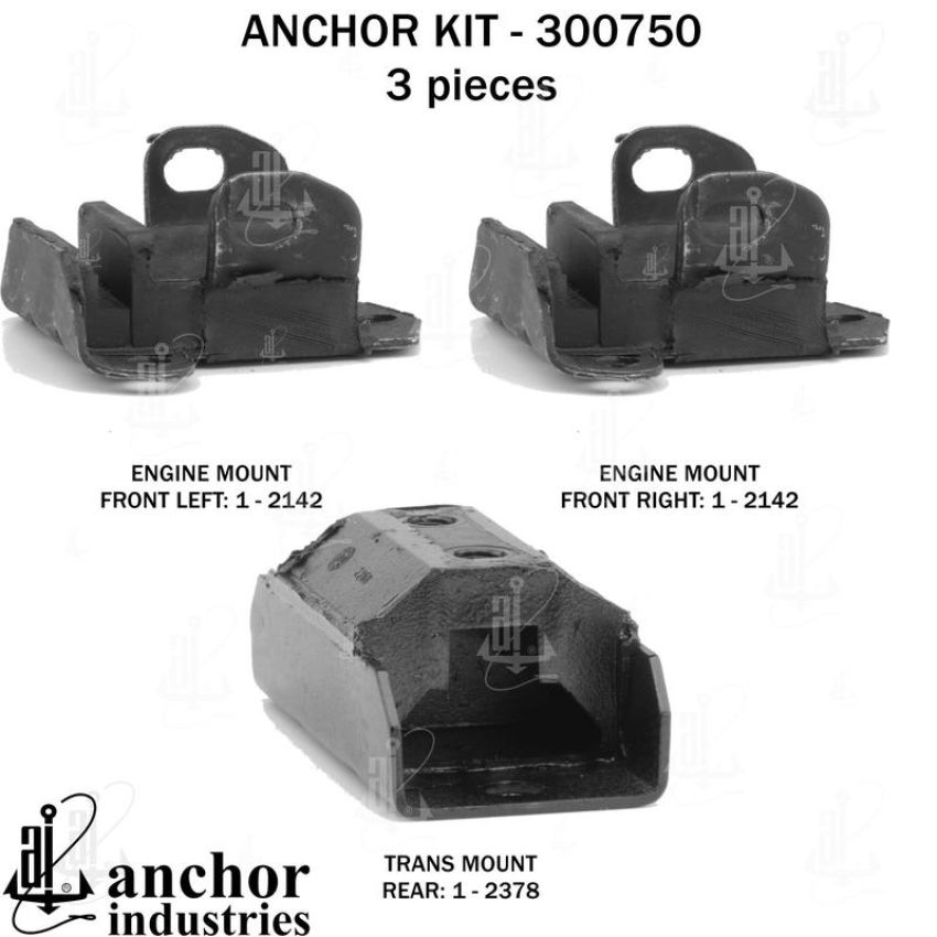 ANCHOR MOUNTS 300750 ENGINE MNT KIT