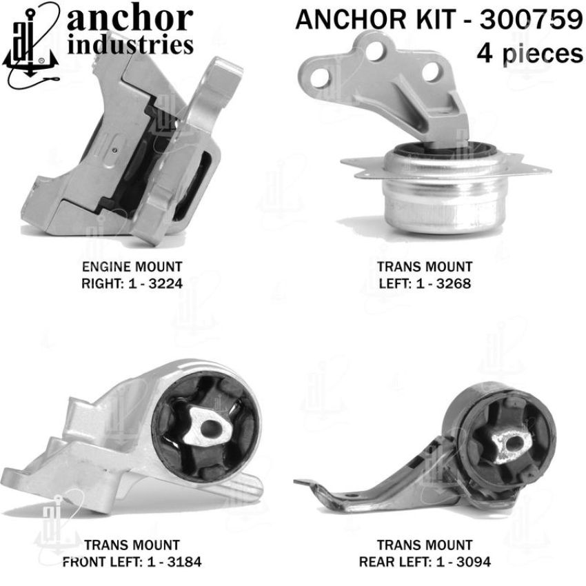 ANCHOR MOUNTS 300759 ENGINE MNT KIT