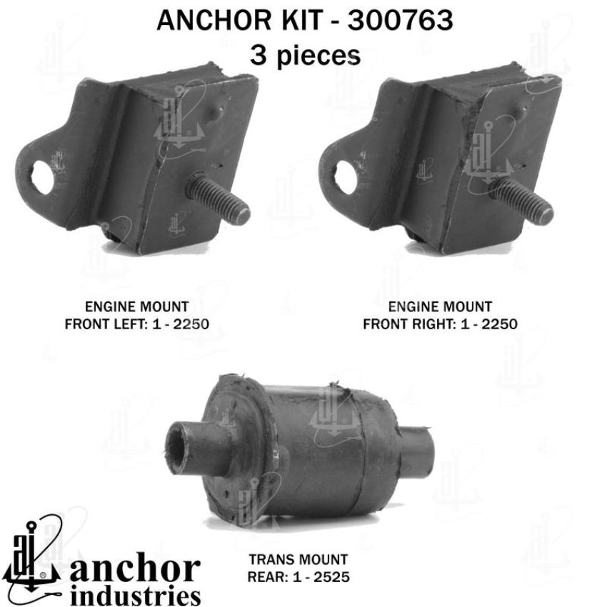 ANCHOR MOUNTS 300763 ENGINE MNT KIT