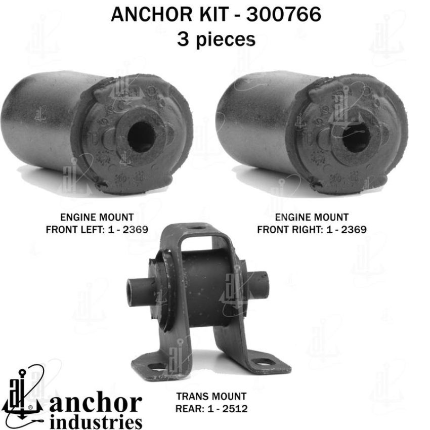 ANCHOR MOUNTS 300766 ENGINE MNT KIT