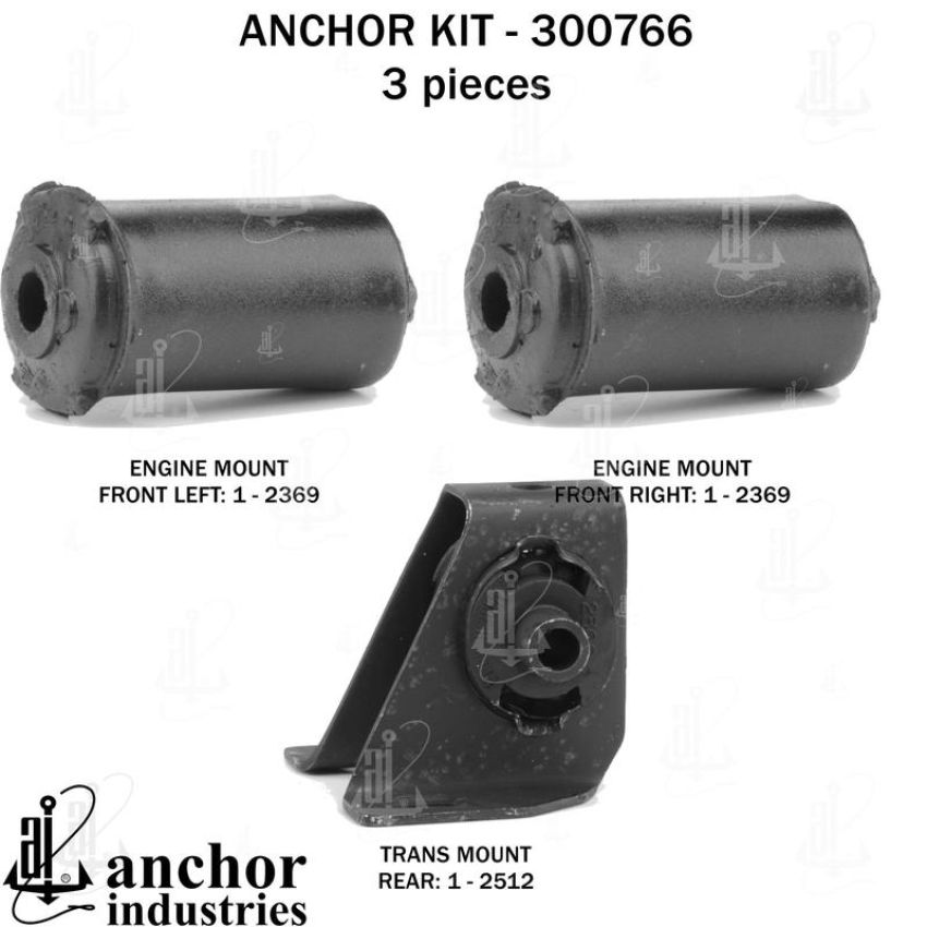 ANCHOR MOUNTS 300766 ENGINE MNT KIT
