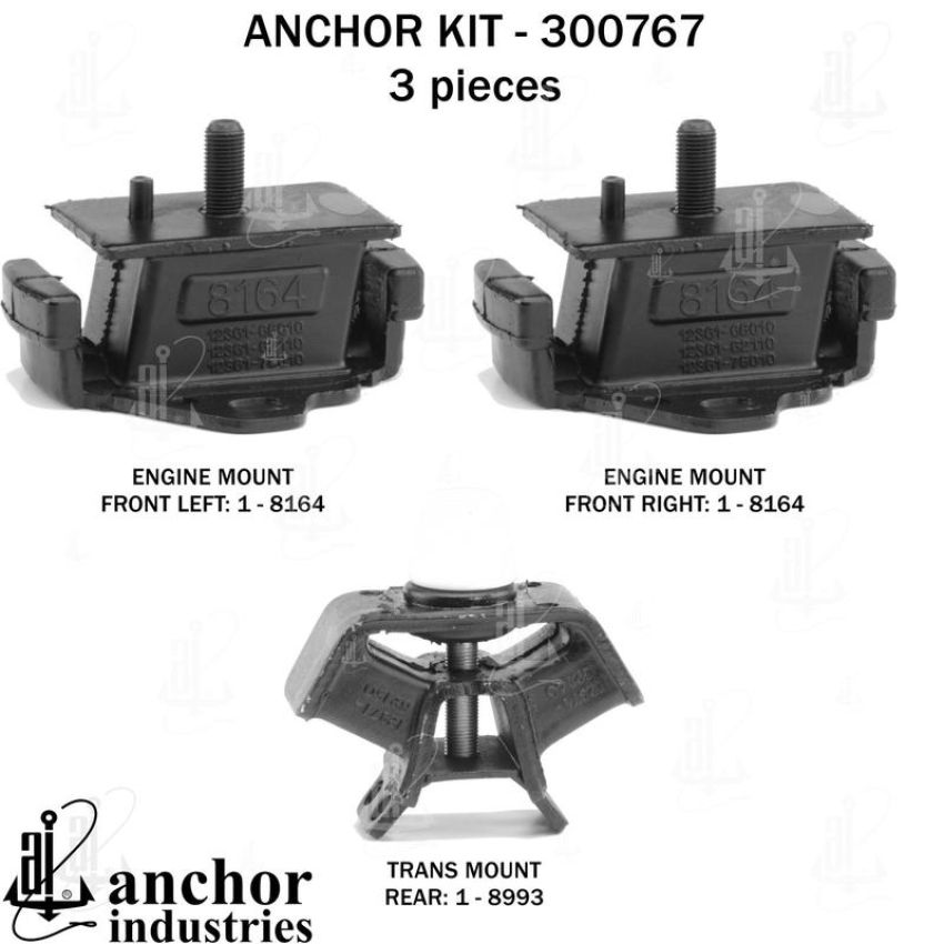 ANCHOR MOUNTS 300767 ENGINE MNT KIT