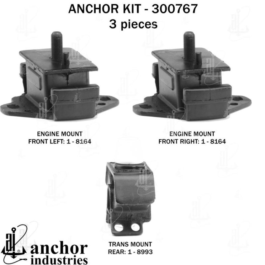 ANCHOR MOUNTS 300767 ENGINE MNT KIT