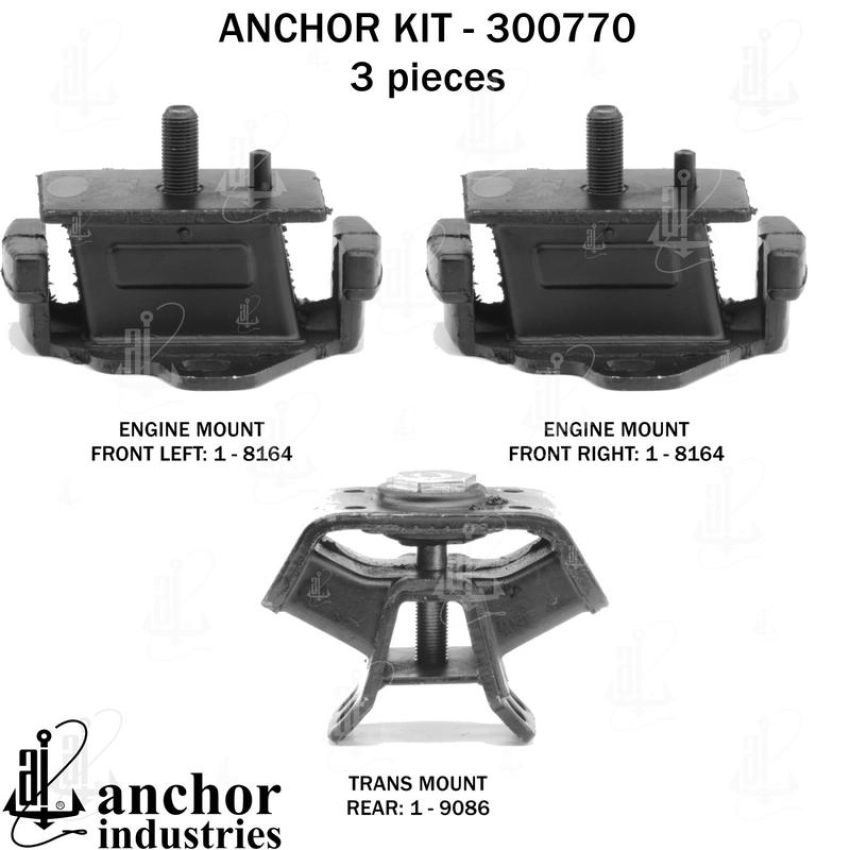 ANCHOR MOUNTS 300770 ENGINE MNT KIT