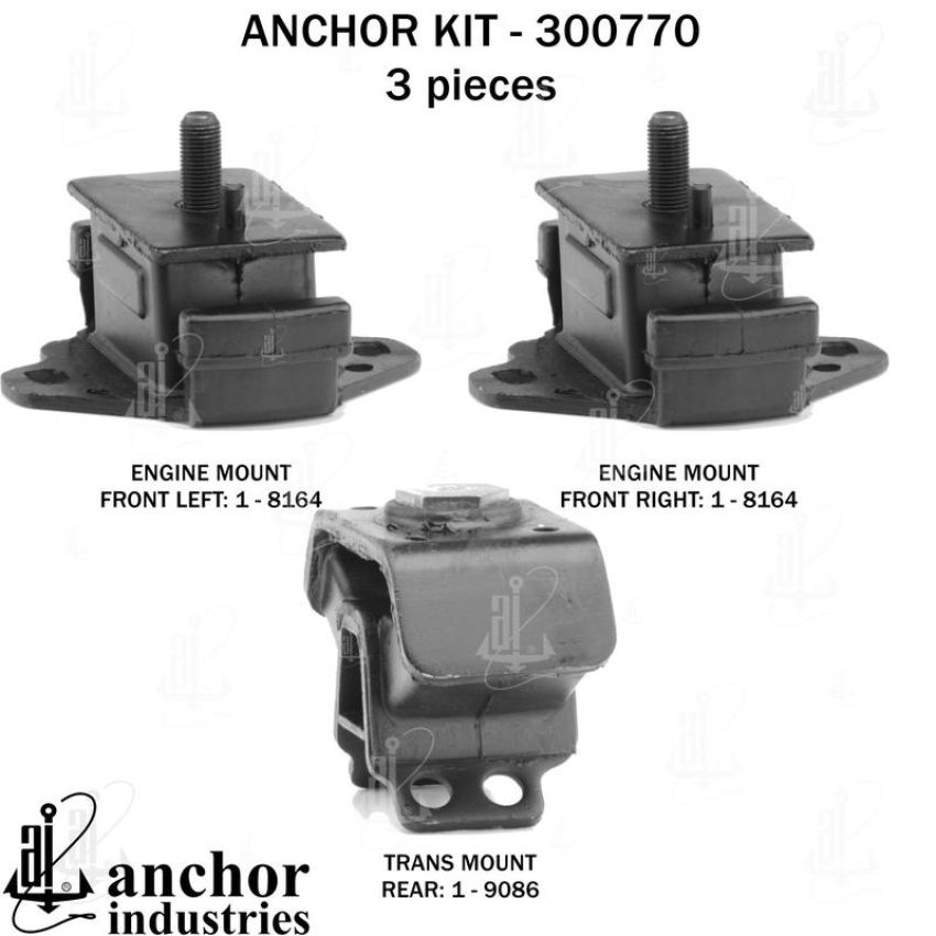 ANCHOR MOUNTS 300770 ENGINE MNT KIT