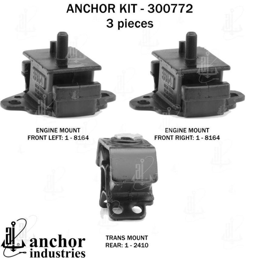 ANCHOR MOUNTS 300772 ENGINE MNT KIT