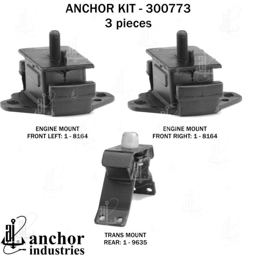 ANCHOR MOUNTS 300773 ENGINE MNT KIT