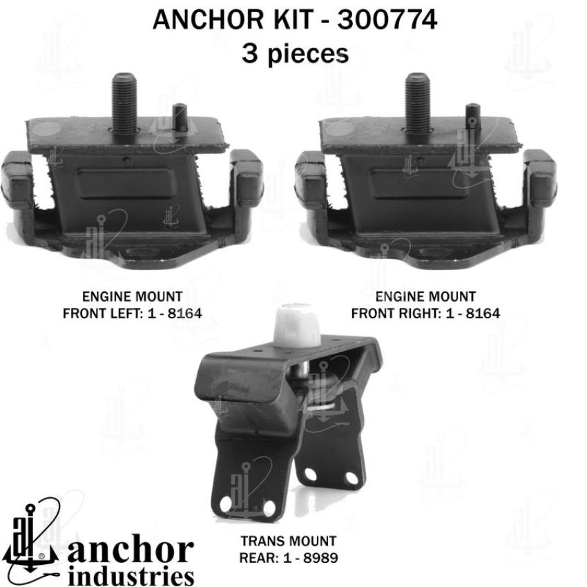 ANCHOR MOUNTS 300774 ENGINE MNT KIT
