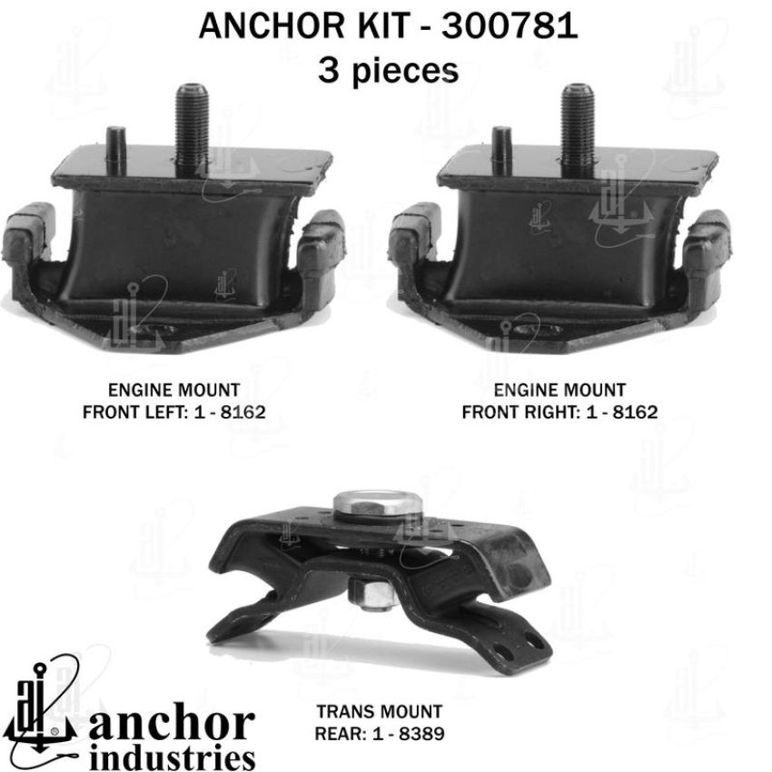 ANCHOR MOUNTS 300781 ENGINE MNT KIT