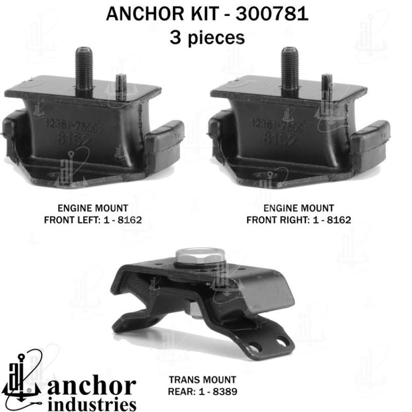 ANCHOR MOUNTS 300781 ENGINE MNT KIT
