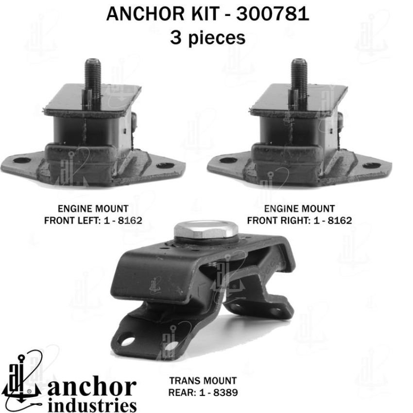 ANCHOR MOUNTS 300781 ENGINE MNT KIT