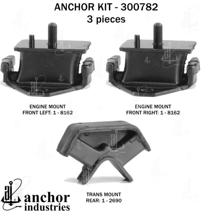 ANCHOR MOUNTS 300782 ENGINE MNT KIT