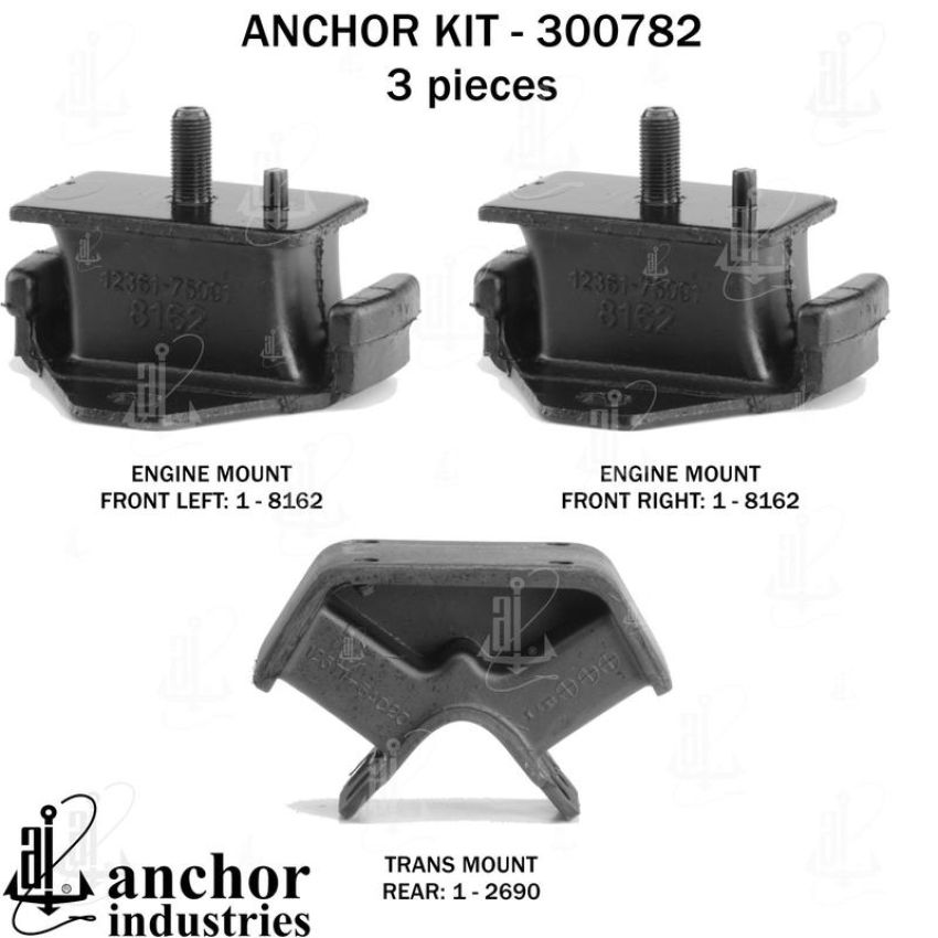ANCHOR MOUNTS 300782 ENGINE MNT KIT