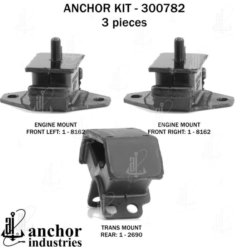 ANCHOR MOUNTS 300782 ENGINE MNT KIT