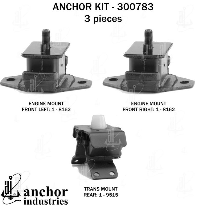ANCHOR MOUNTS 300783 ENGINE MNT KIT