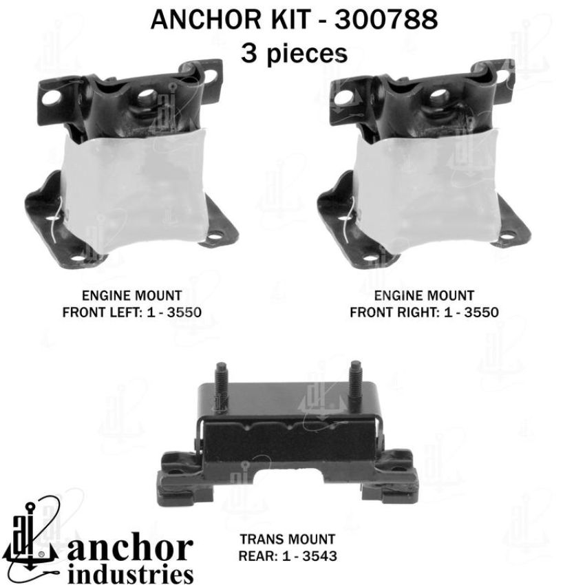 ANCHOR MOUNTS 300788 ENGINE MNT KIT