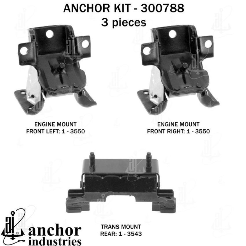ANCHOR MOUNTS 300788 ENGINE MNT KIT
