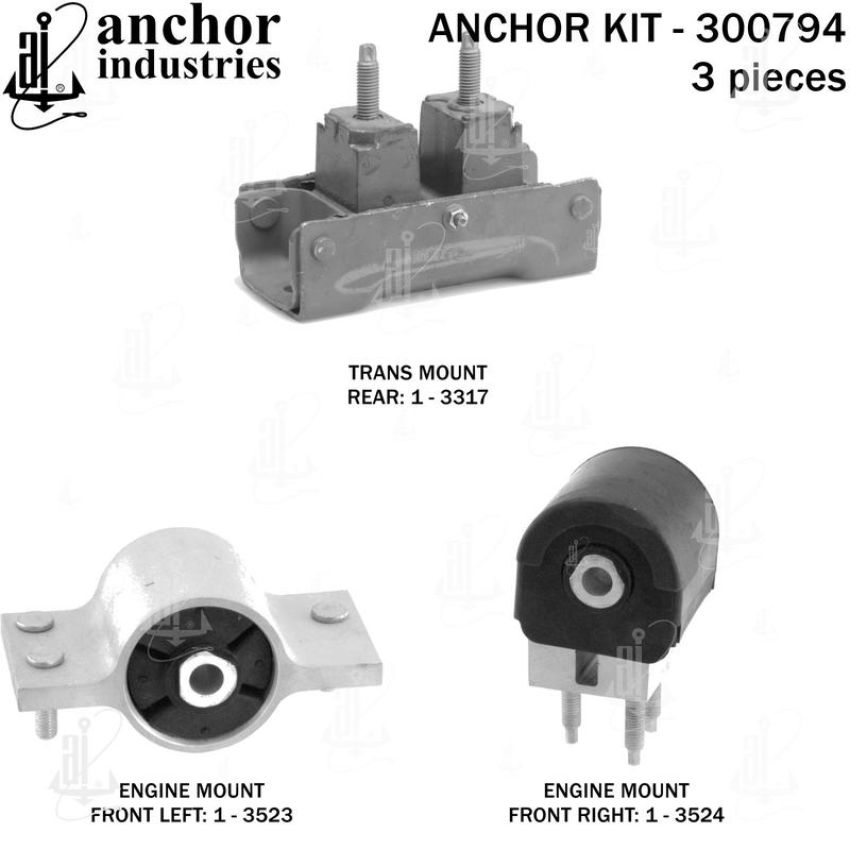 ANCHOR MOUNTS 300794 ENGINE MNT KIT