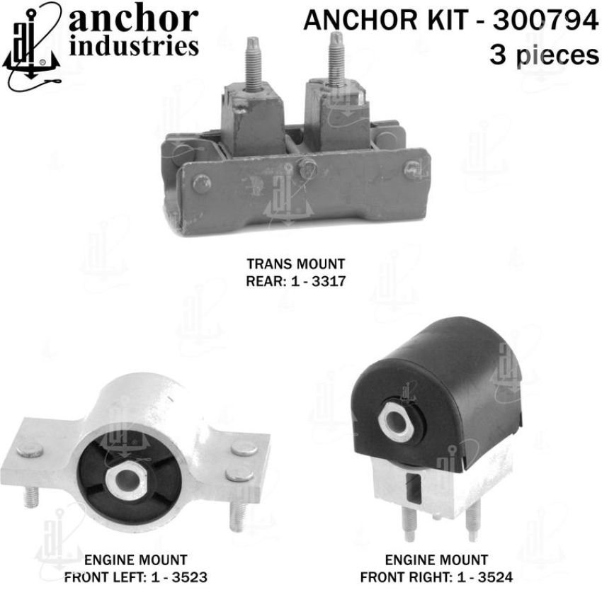 ANCHOR MOUNTS 300794 ENGINE MNT KIT