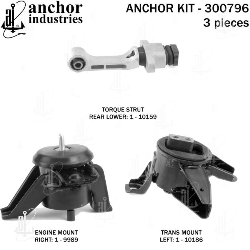 ANCHOR MOUNTS 300796 ENGINE MNT KIT
