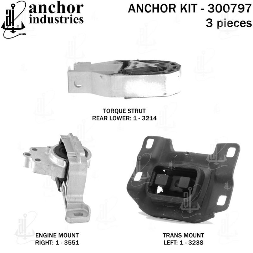 ANCHOR MOUNTS 300797 ENGINE MNT KIT
