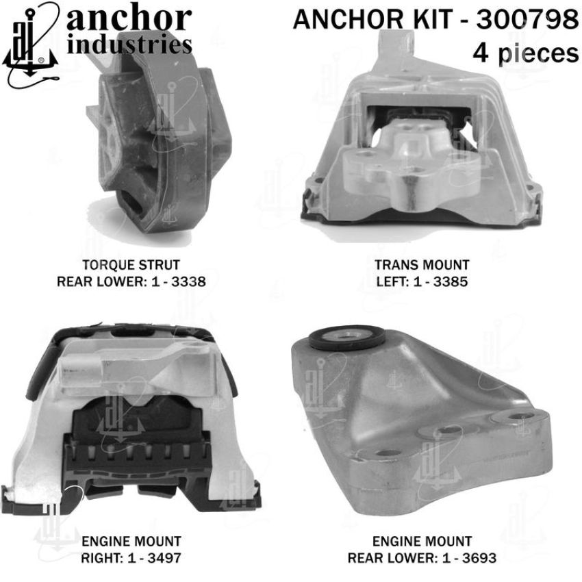 ANCHOR MOUNTS 300798 ENGINE MNT KIT