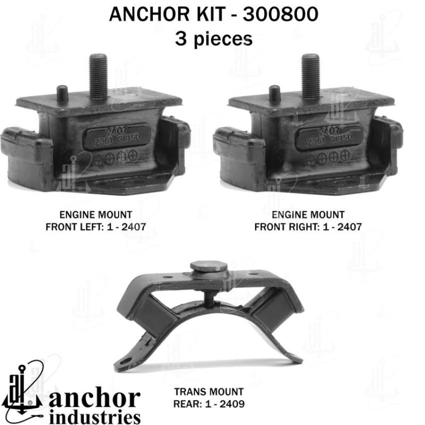ANCHOR MOUNTS 300800 ENGINE MNT KIT