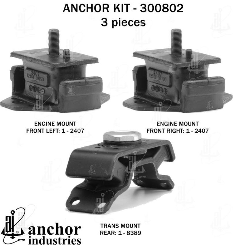 ANCHOR MOUNTS 300802 ENGINE MNT KIT